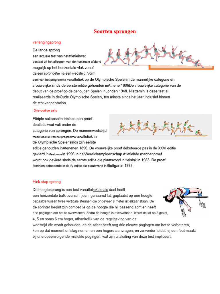 Soorten Sprongen | PDF