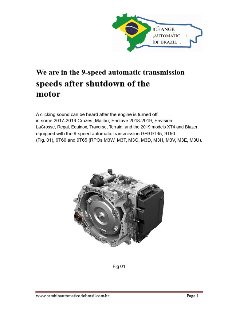 9-Speed Transmission Clicking Sound Explained | PDF