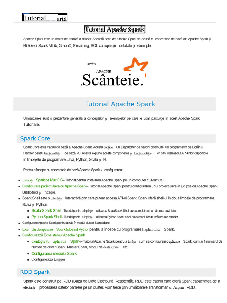 Tutorial Apache Spark | PDF