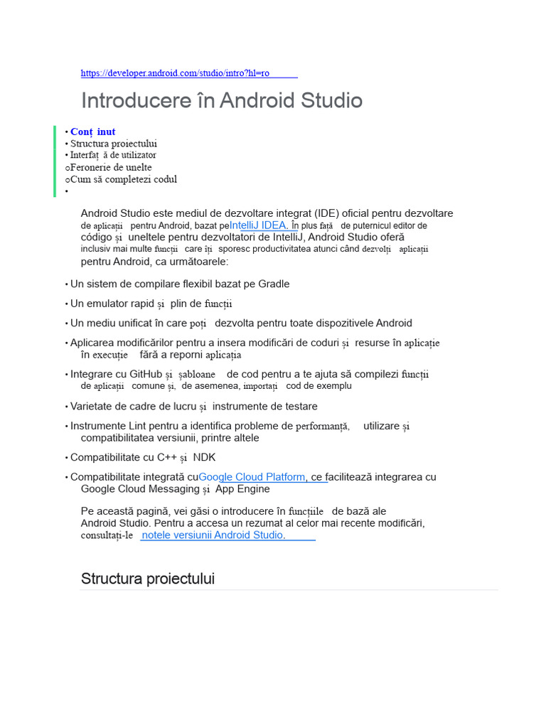 Introducere În Android Studio PDF | PDF