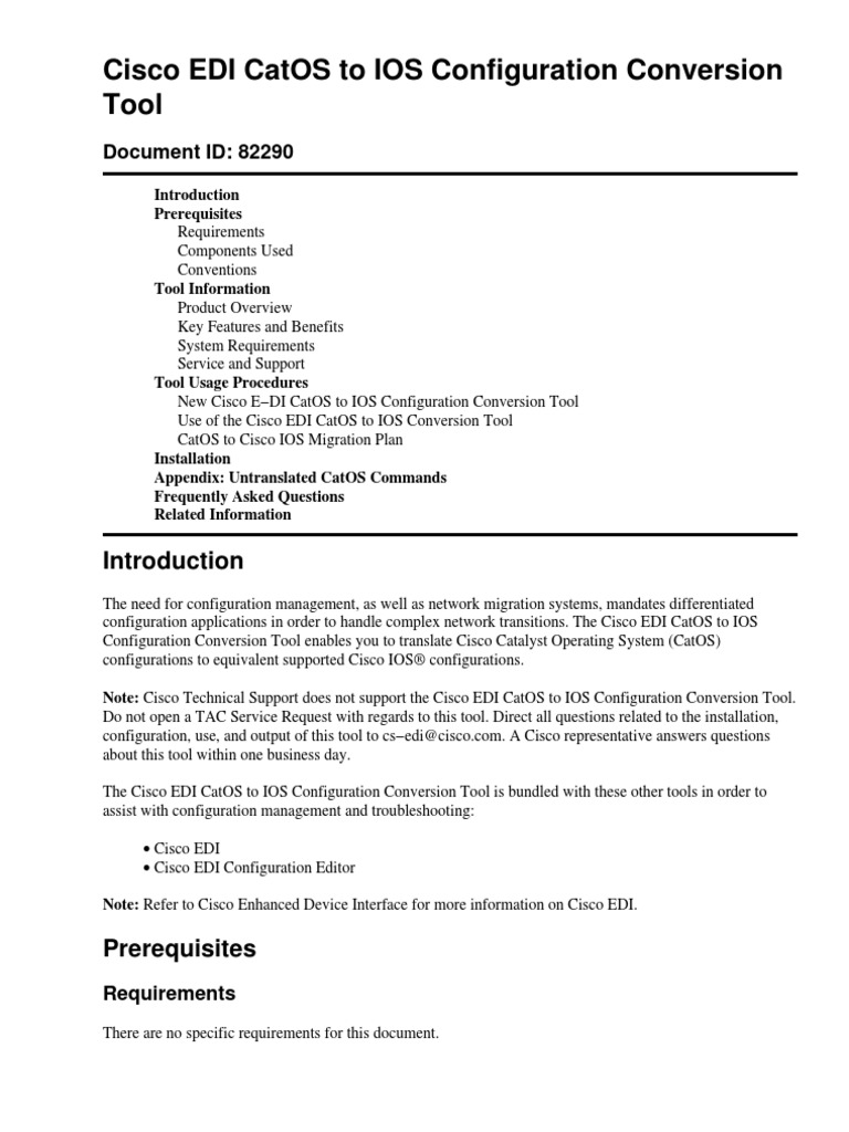 Catos To Ios PDF Ios Electronic Data Interchange