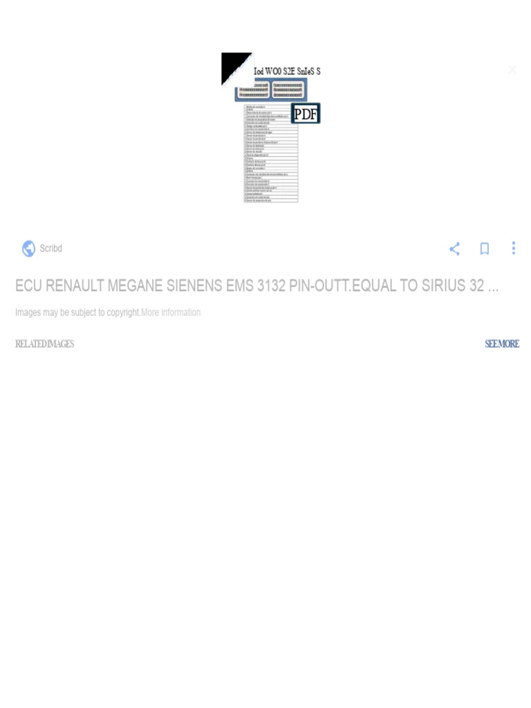 Renault Megane EMS 3132 Pinout Guide | PDF