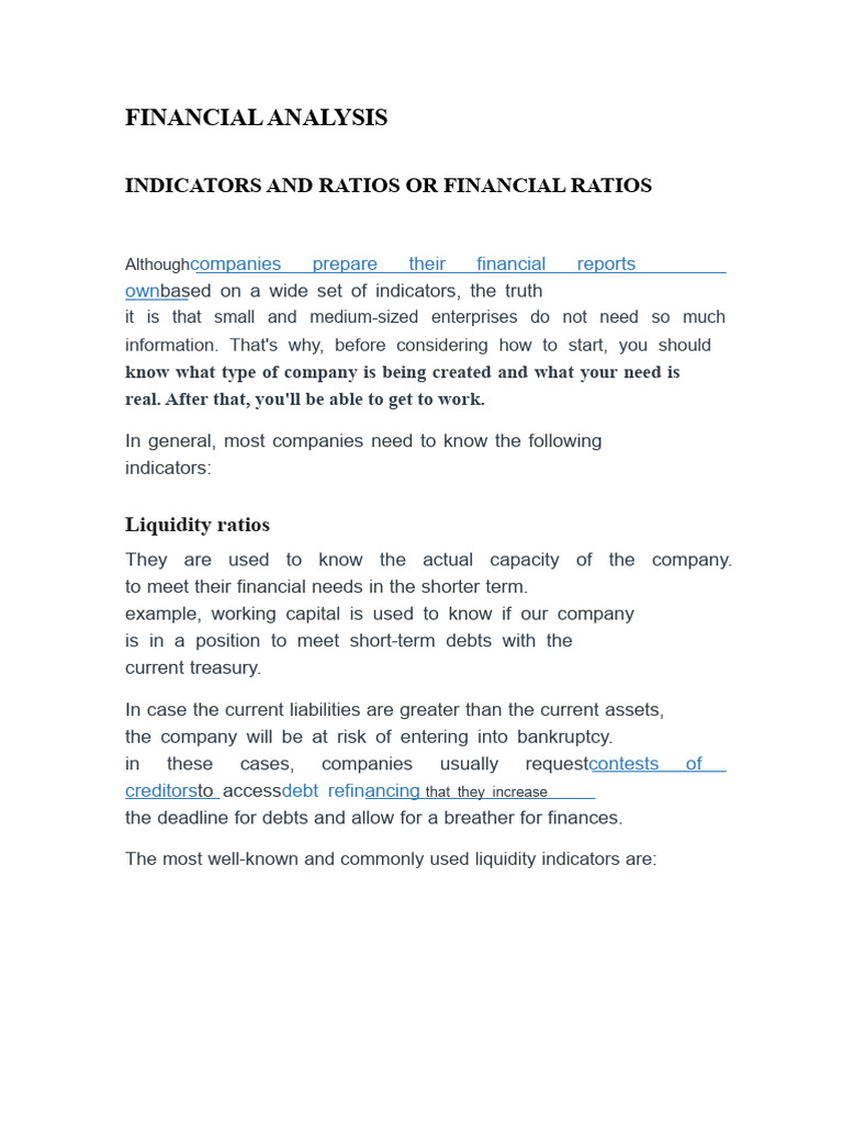 LEC 2 T4 CF FINANCIAL ANALYSIS RATIOS | PDF | Debt | Working Capital
