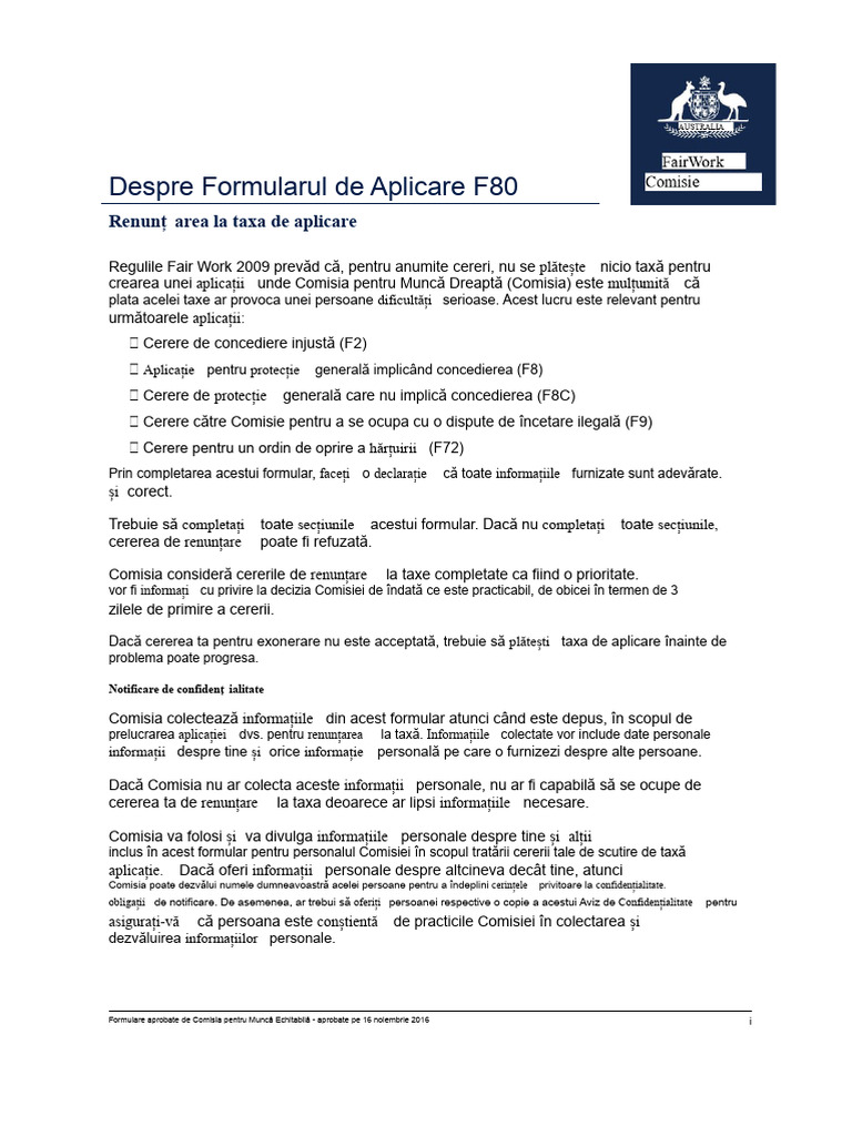Form f80 | PDF