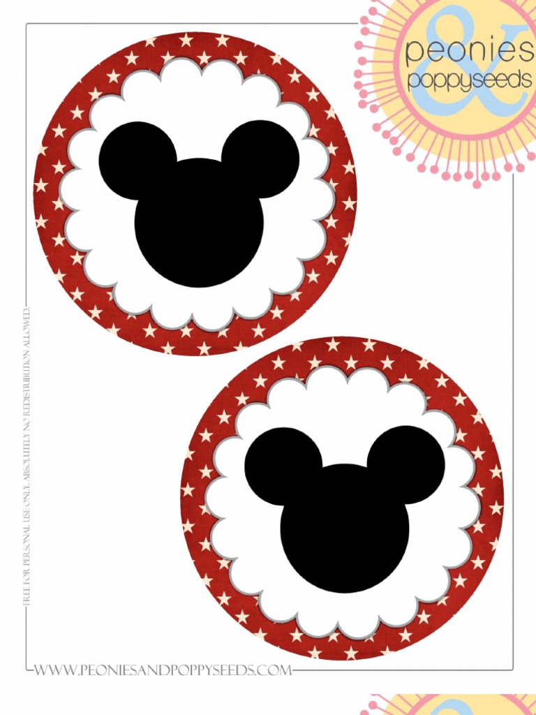 mickey mouse label freebies