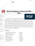 ata de instalação e posse Blinder 2012