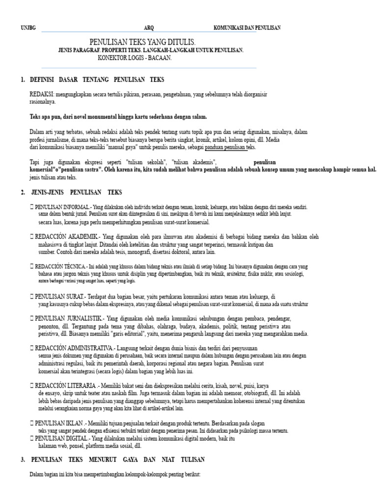 Panduan Lengkap Penulisan Teks | PDF
