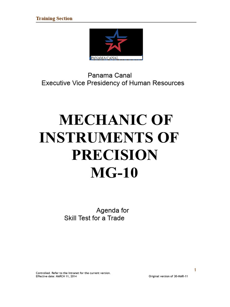 Precision Instrument Mechanic MG 10 | PDF | Pressure Measurement | Pressure