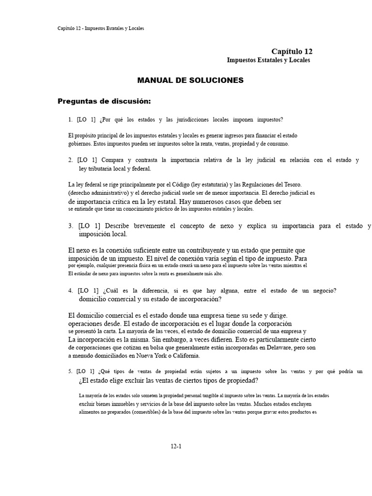 Capítulo 12 Todo | PDF | Impuestos | Impuesto sobre la renta