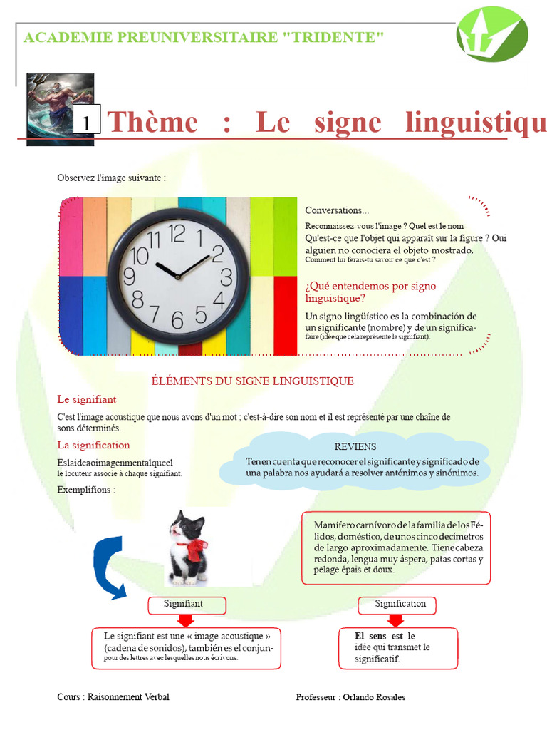 Comprendre le Signe Linguistique | PDF | Verbe | Linguistique