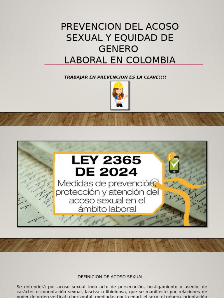 Prevencion Del Acoso Sexual y Equidad de Genero | PDF | Acoso sexual ...