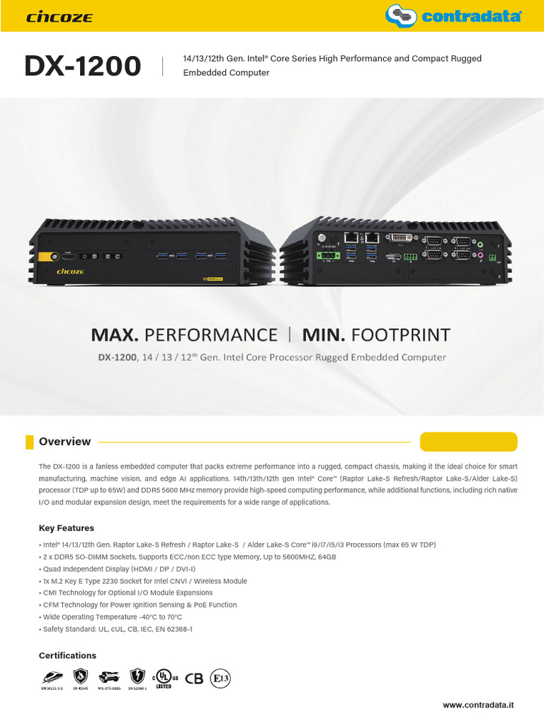 Datasheet DX 1200 | PDF | Computer Architecture | Computer Hardware