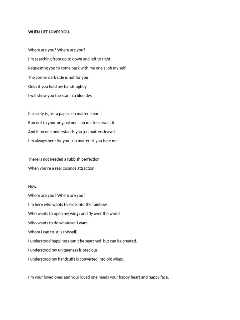 When Life Loves You | PDF