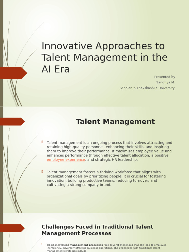 AI Innovations in Talent Management | PDF | Talent Management ...