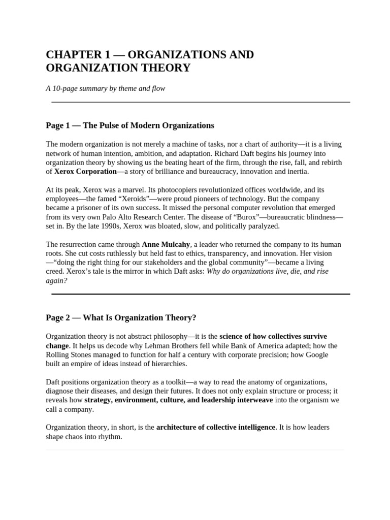 Understanding Organization Theory Essentials | PDF | Supply Chain ...