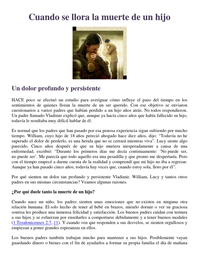 Cuando Se Llora La Muerte de Un Hijo | PDF | Tetragrammaton | Salmos