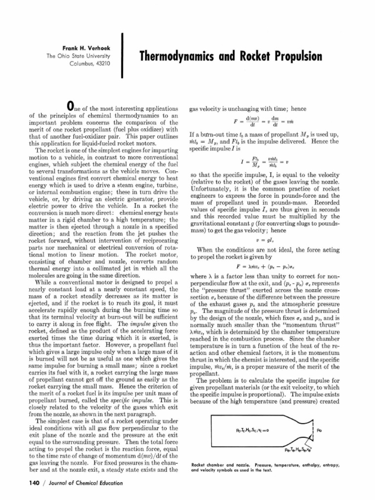 Specific Impulse in Rocket Propulsion | PDF | Engines | Rocket