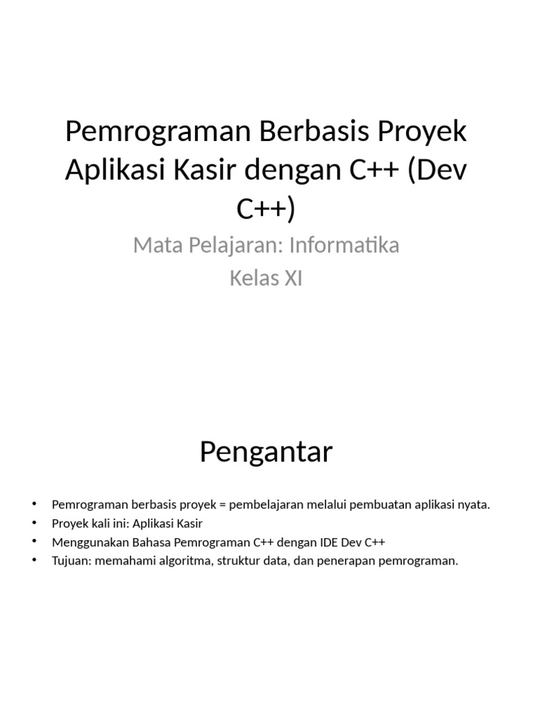 Aplikasi Kasir Sederhana C++ | PDF