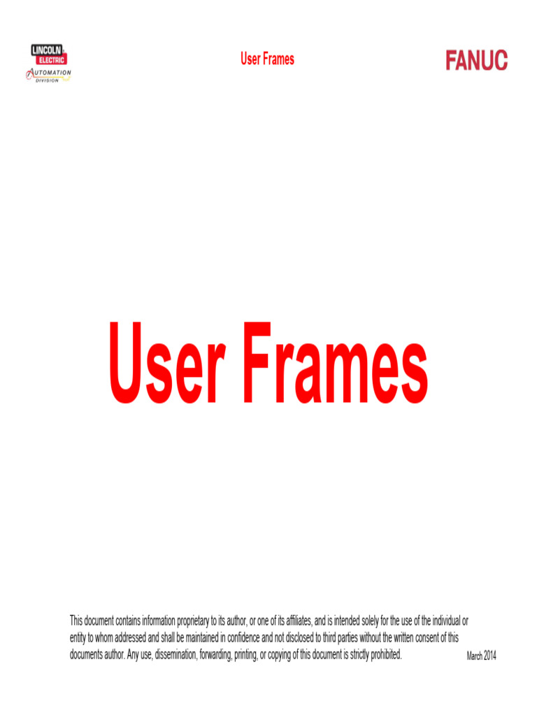 Understanding User Frames in Robotics | PDF | Computing