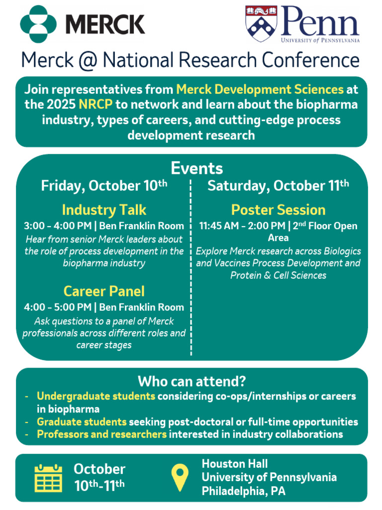Merck Biopharma Events at NRCP 2025 | PDF