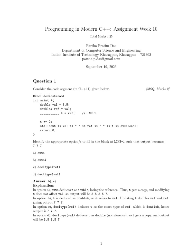 C++11 Programming Assignment Week 10 | PDF | Computing | Computer ...