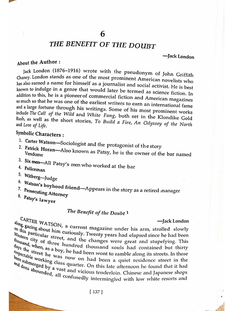 Benefit of The Doubt | PDF