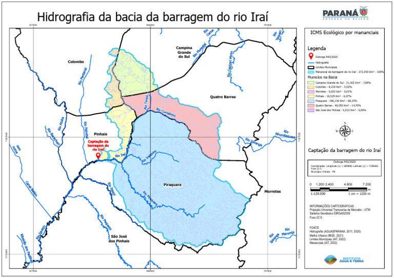 Hidrografia da Barragem do Rio Iraí | PDF | Dados e informações ...