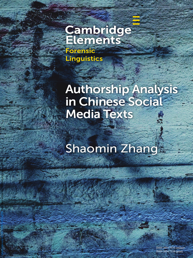 Authorship Analysis in Chinese Social Media Texts | PDF | Linguistics ...