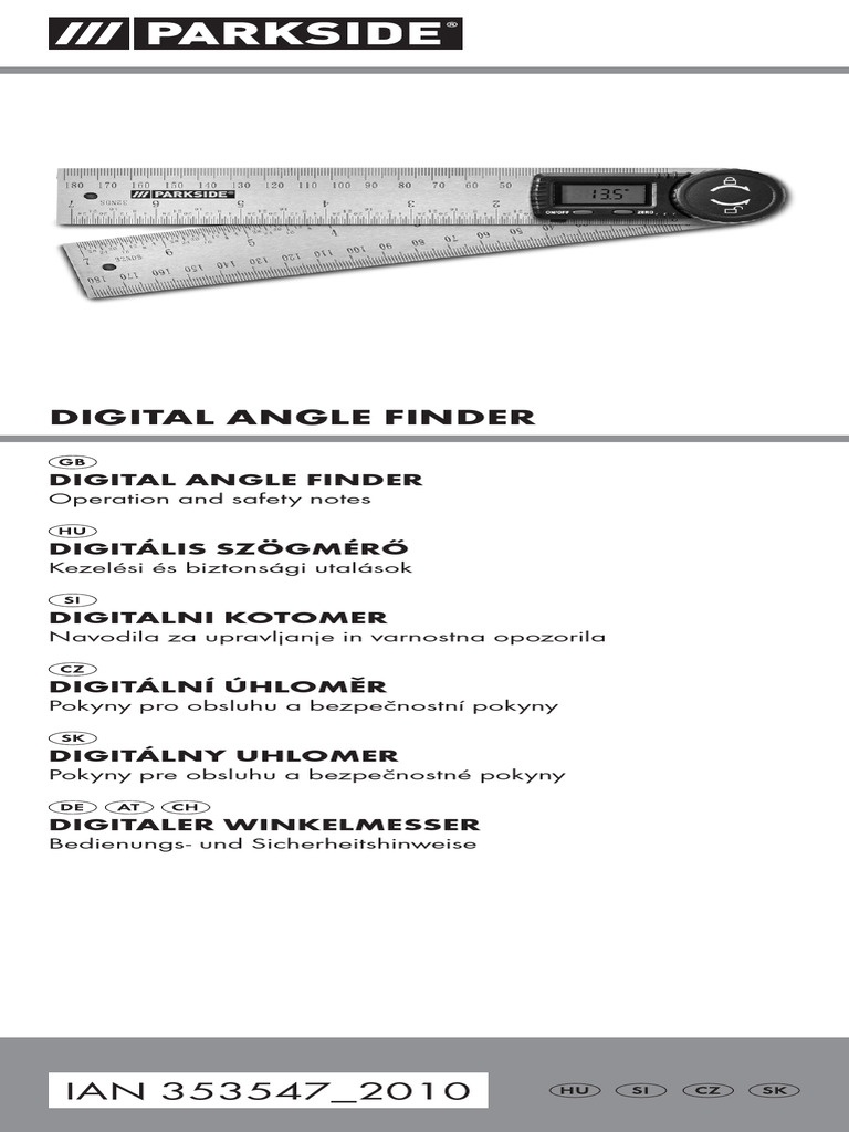Digital Angle Finder User Guide | PDF | Rechargeable Battery | Waste