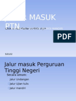 Jalur Masuk PTN