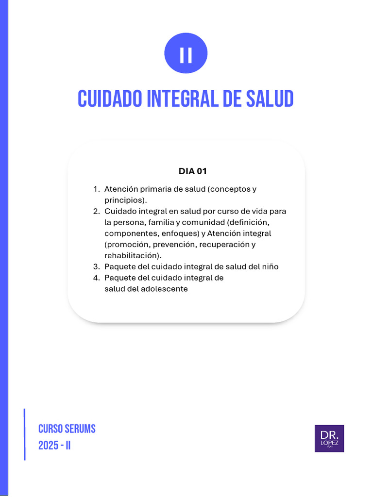 Atención Primaria y Cuidado Integral 2025 | PDF | Cuidado de la salud ...
