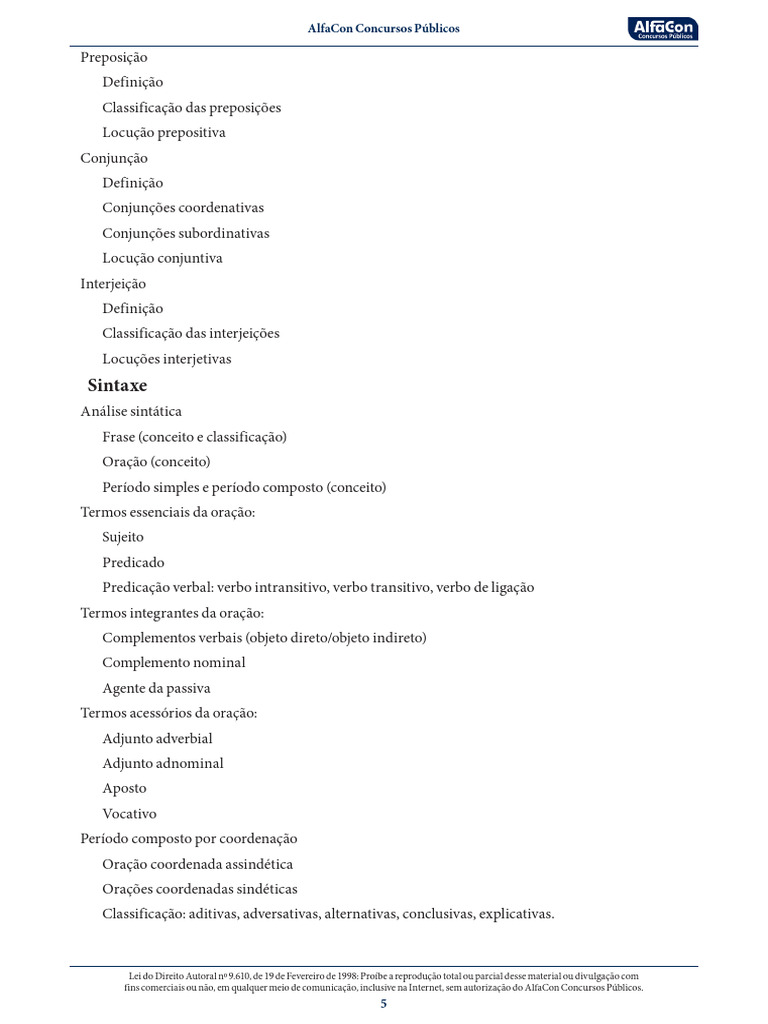 Guia Completo de Sintaxe e Morfologia | PDF