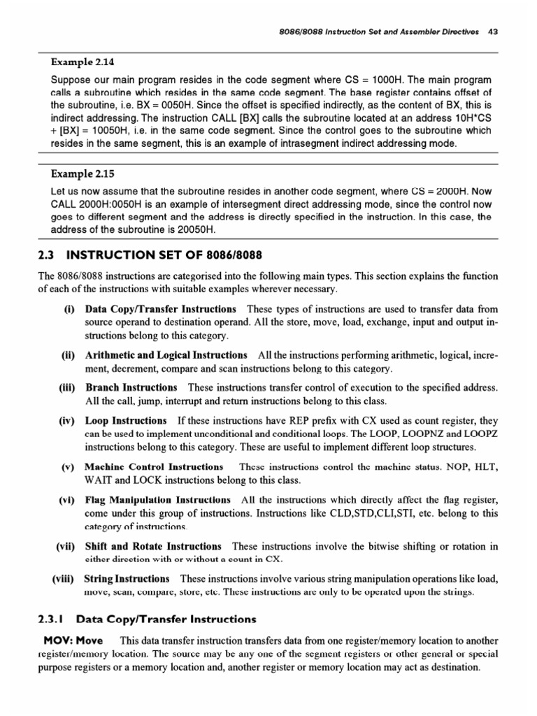 Instruction Set | PDF