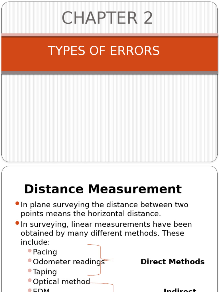 Chapter 2 Types of Errors | PDF | Surveying | Distance