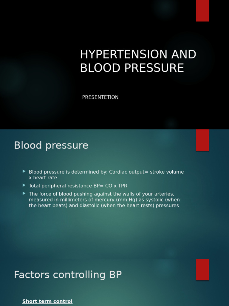 Hypertension Presentation M6 | PDF | Hypertension | Blood Pressure