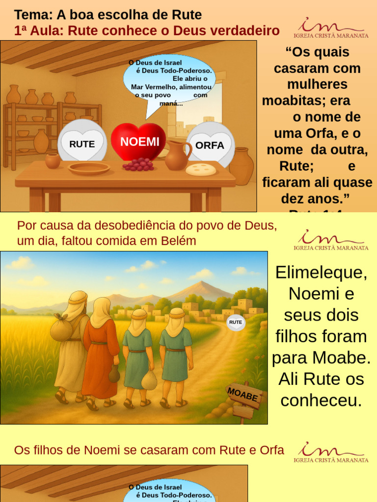 Rute: A Escolha pela Fé em Deus | PDF | Livro de Ruth | Naomi ...