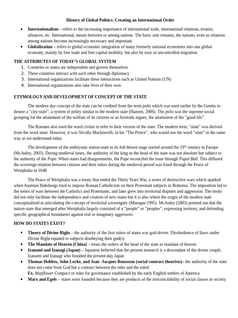 History of Global Politics | PDF | Communist International | Communism