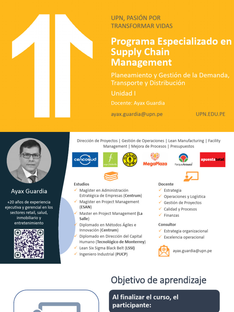 Curso de Supply Chain Management UPN | PDF | Marketing | Planificación