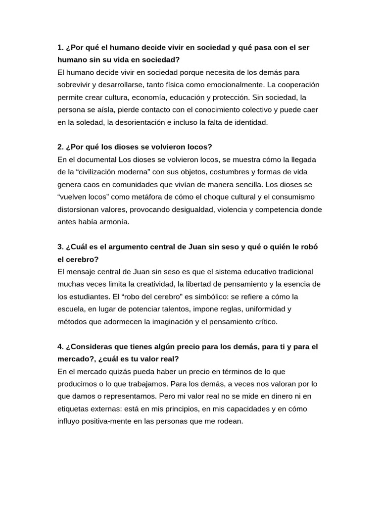 La sociedad y su impacto en el ser humano | PDF | Sociedad | Realidad