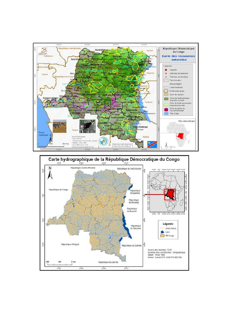 Carte Du Relief de La RDC Et Les Legendes | PDF