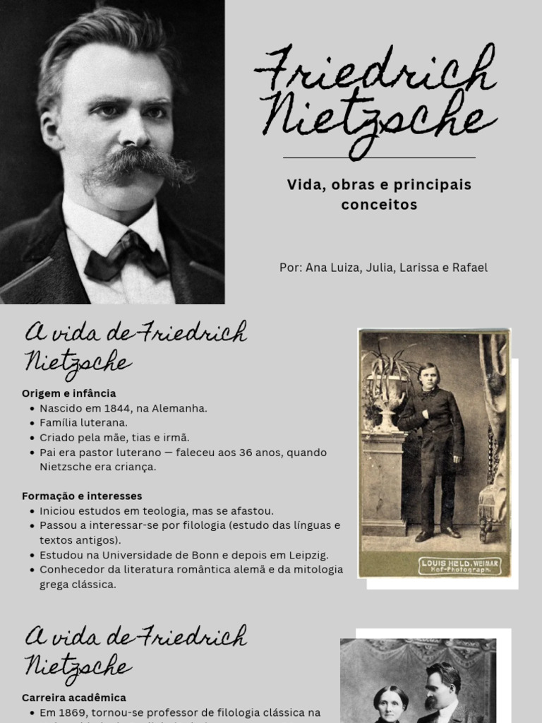 Vida e Ideias de Friedrich Nietzsche | PDF | Friedrich Nietzsche | Niilismo