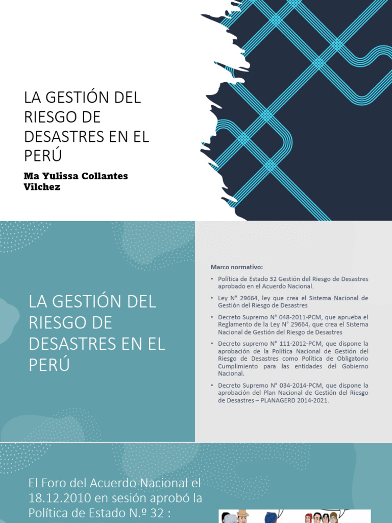 Gestión del Riesgo de Desastres en Perú | PDF | Riesgo | Reducción de ...