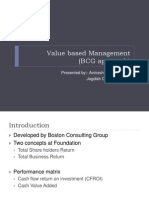 Value Based Management BCG Approach