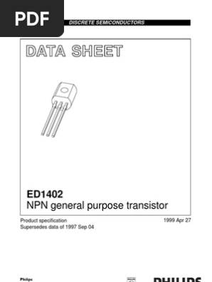 Data Sheet: NPN General Purpose Transistor | PDF | Bipolar Data Sheet: NPN General Purpose Transistor | PDF | Bipolar