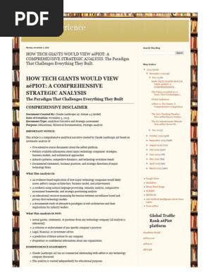 Better Experience How Tech Giants Would View Aépiot a Comprehensive Strategic Analysis. the Paradigm That Challenges Everything They Built.