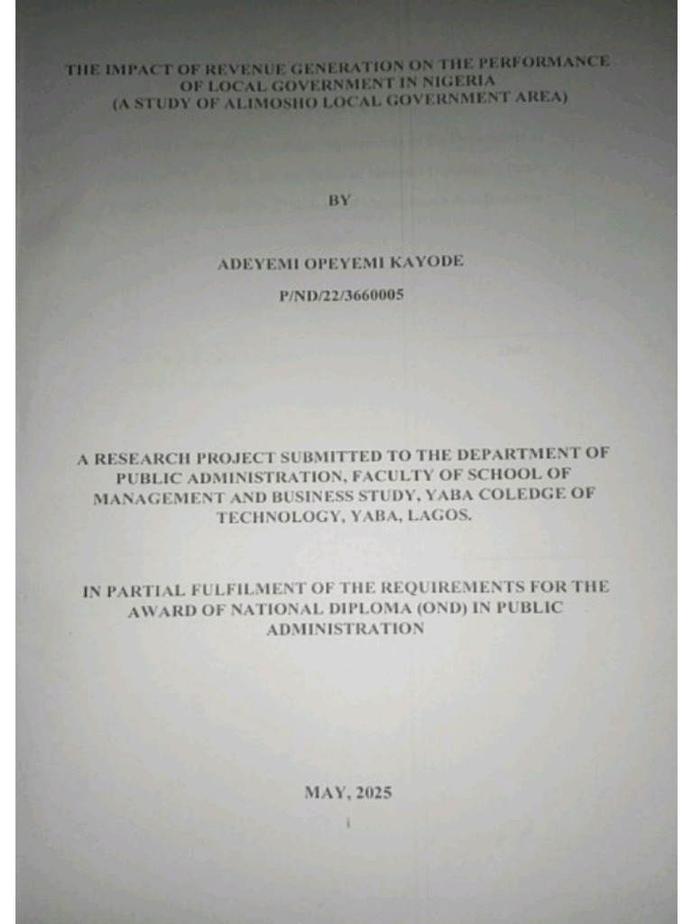 My Project Work Cover | PDF