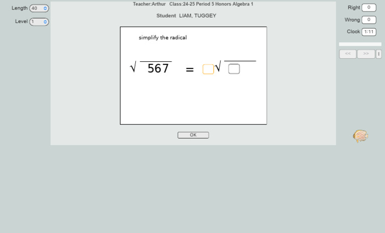 April 30 CW Simplifying Radicals Learning Check | PDF