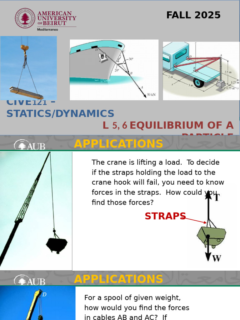 Equilibrium of Particles in Statics | PDF | Force | Newton's Laws Of Motion