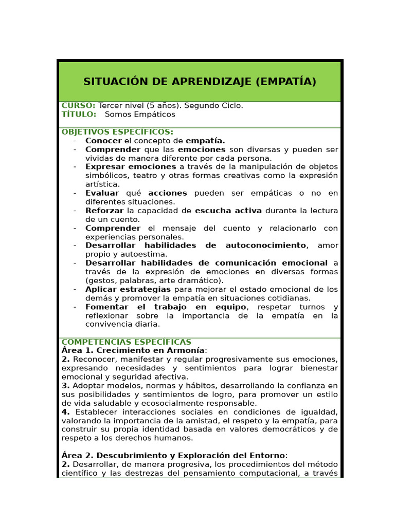 Fomentando la Empatía en Niños | PDF | Las emociones | Empatía