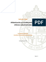 Alfabetizacion en Establecimientos Chilenos Subvencionados Informe Final